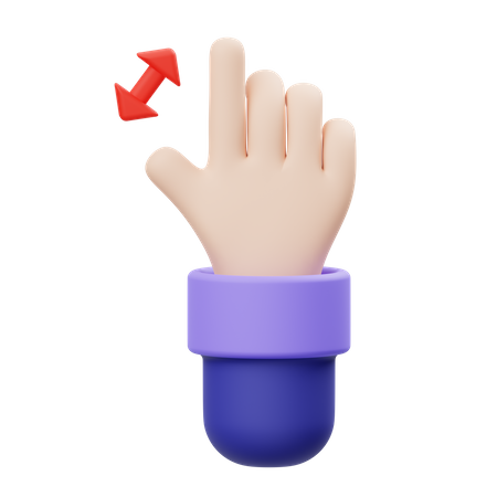 Move Hand Gesture  3D Illustration