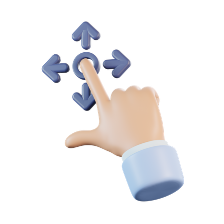 Move Tool Hand Gesture  3D Icon