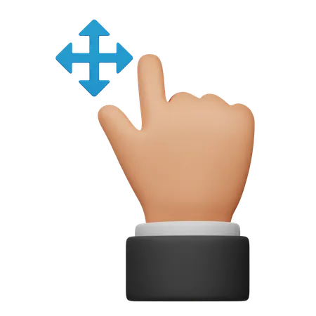 Move Touch Gesture  3D Icon
