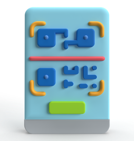 Varredura qr móvel  3D Icon