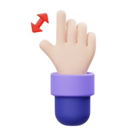 Mover gesto com a mão  3D Illustration
