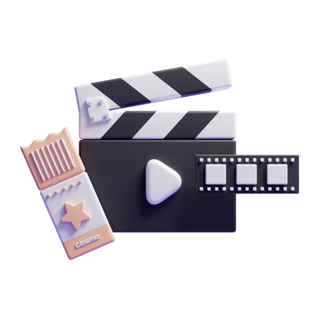 Movie  3D Icon