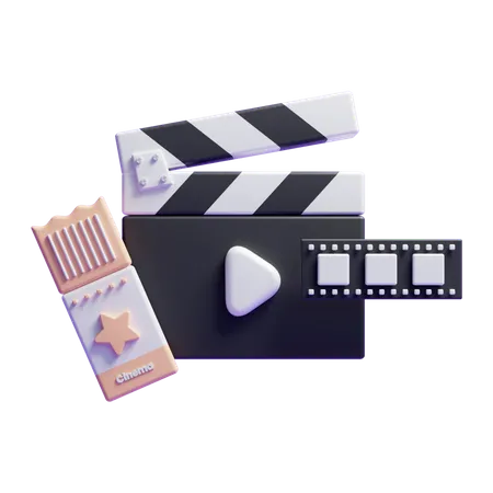 Movie  3D Icon