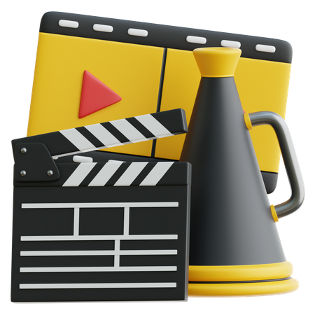 Movie  3D Icon