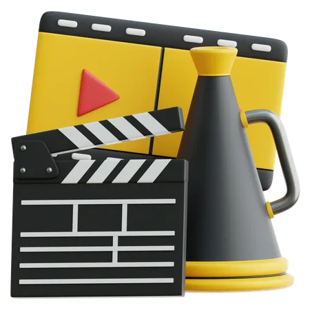 Movie  3D Icon