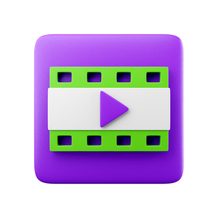 Movie  3D Icon