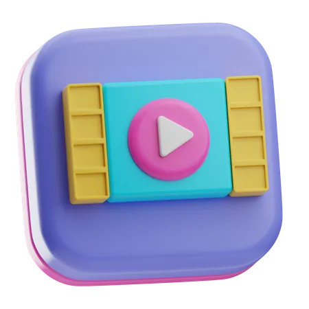 Movie  3D Icon