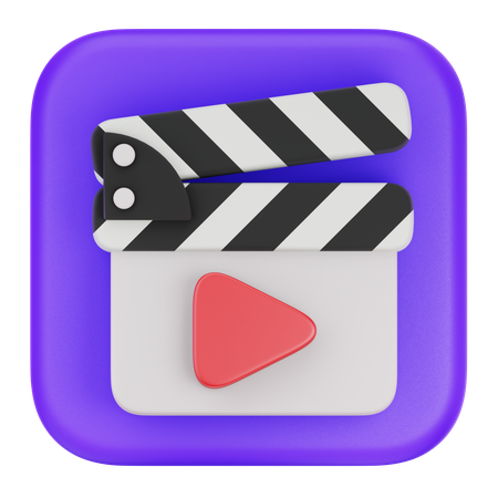 Movie  3D Icon