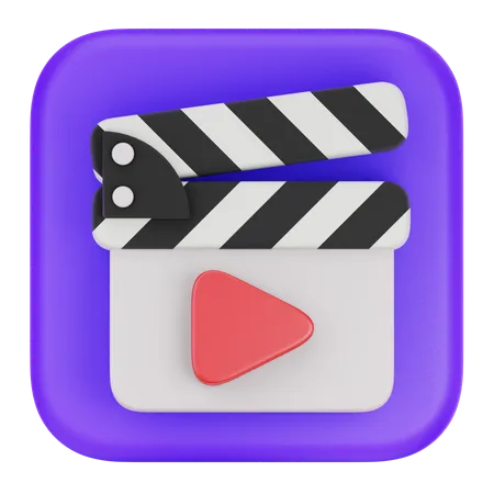 Movie  3D Icon