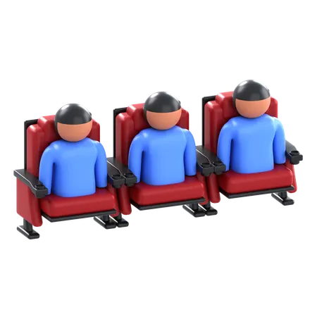Movie Audience  3D Icon