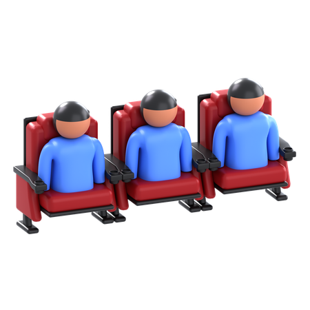 Movie Audience  3D Icon