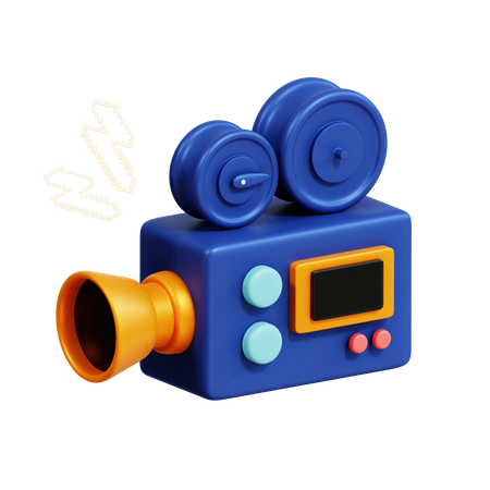 Movie Camera 3D Icon