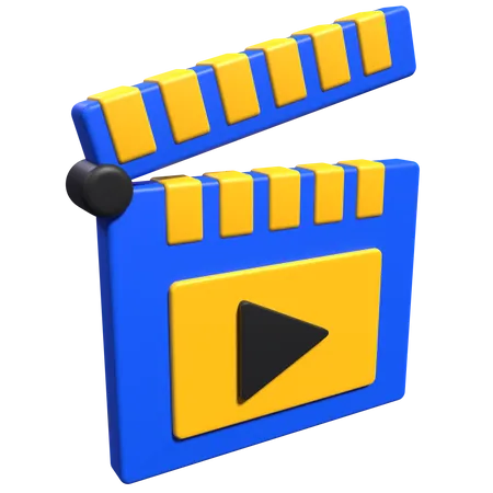 Movie Clapper  3D Icon