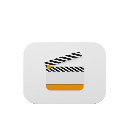 Movie clapperboard  3D Icon
