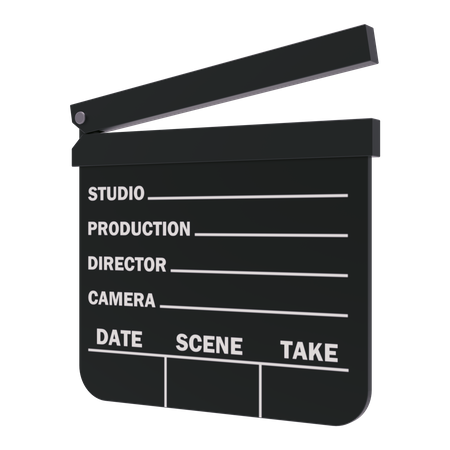 Movie Clapperboard  3D Illustration