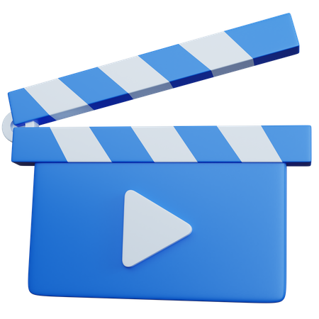 Movie Clapperboard 3D Icon