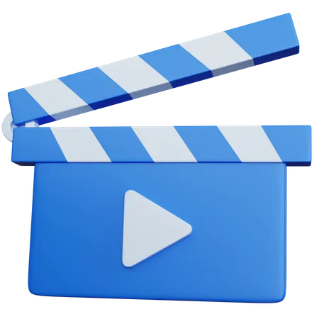 Movie Clapperboard 3D Icon