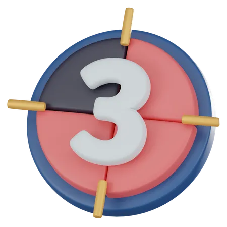 3 D Cinema Countdown Icon Symbol Of Suspense And Anticipation Perfect For Promoting Movie Premieres And Cinematic Events 3 D Render Illustration 3D Icon
