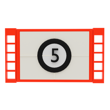 Movie Countdown 3D Illustration