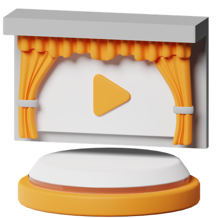Movie Curtain  3D Icon