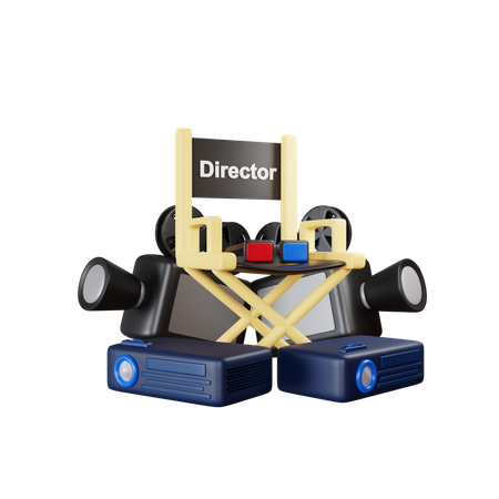 Movie Director  3D Illustration