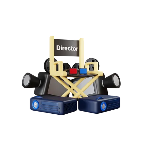 Movie Director  3D Illustration