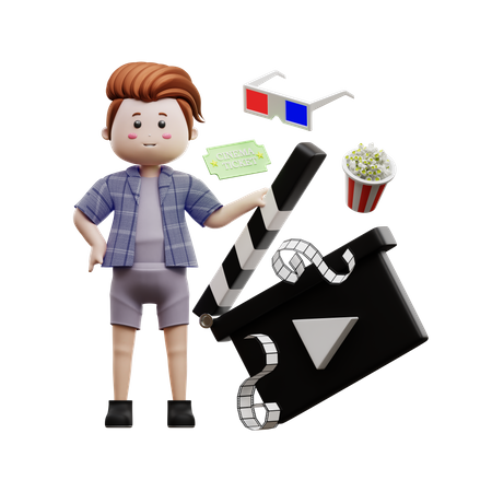 Movie Director  3D Illustration