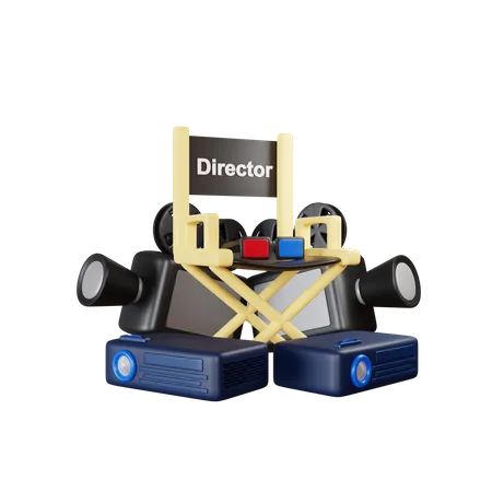 Movie Director 3D Illustration
