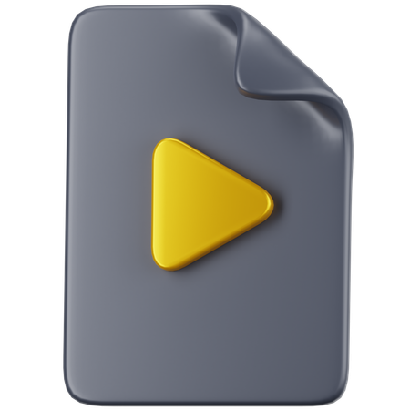 Movie File  3D Icon