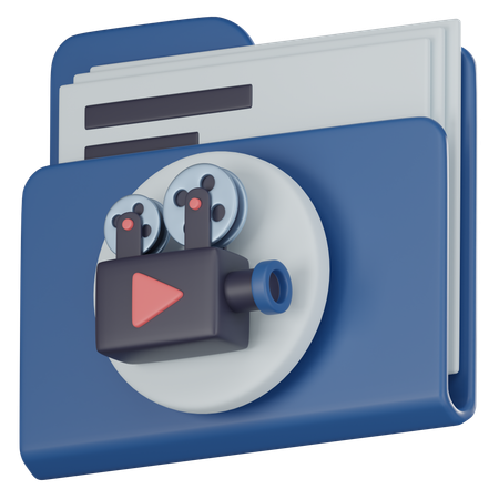 Movie Folder  3D Icon