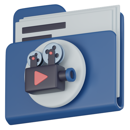 Movie Folder  3D Icon