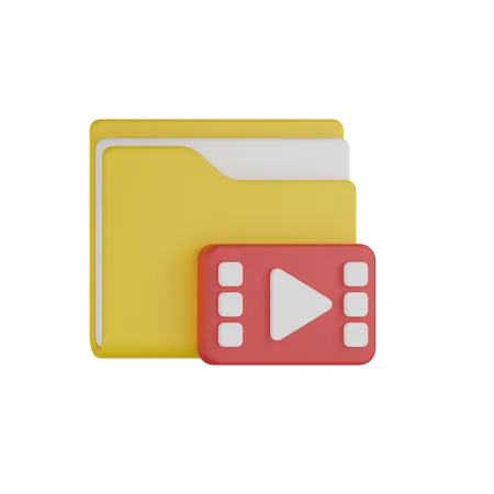 Movie Folder  3D Icon