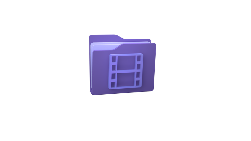 Movie Folder  3D Icon