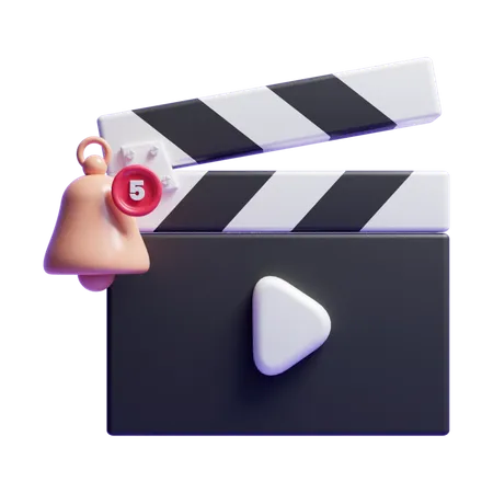 3 D Clapperboard Movie Clapper Board Icon Illustration 3D Icon