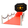 red carpet fence 3d logos