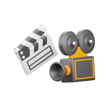 映画制作  3D Icon