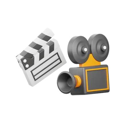 映画制作  3D Icon