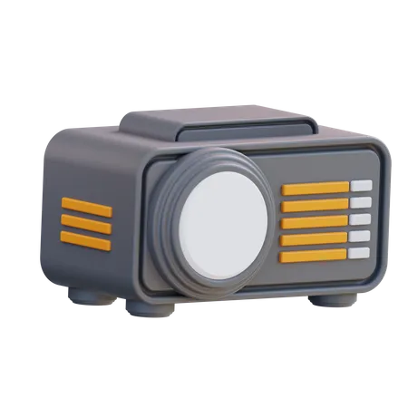 3 D Illustration Movie Projector 3D Icon