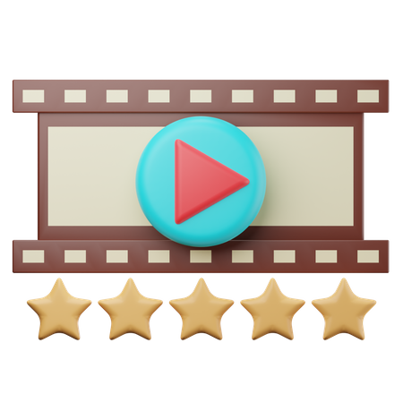 Movie Rating  3D Icon