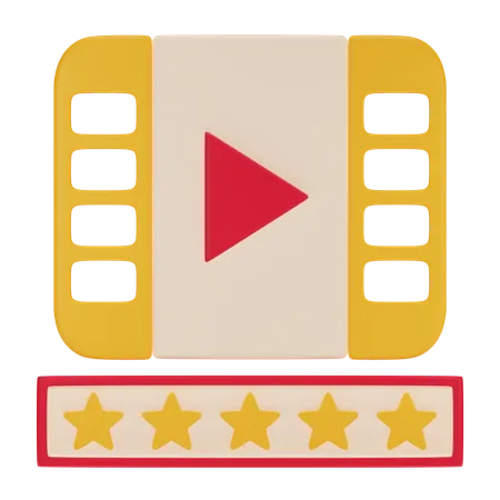 Movie Rating  3D Icon