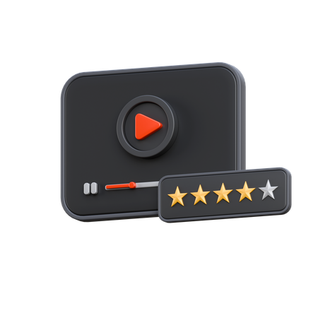 Movie Rating  3D Icon