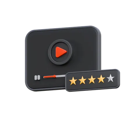 Movie Rating  3D Icon