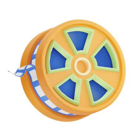 Movie Reel  3D Icon