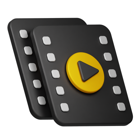 Movie Reel  3D Icon