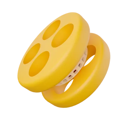 Movie Reel  3D Icon