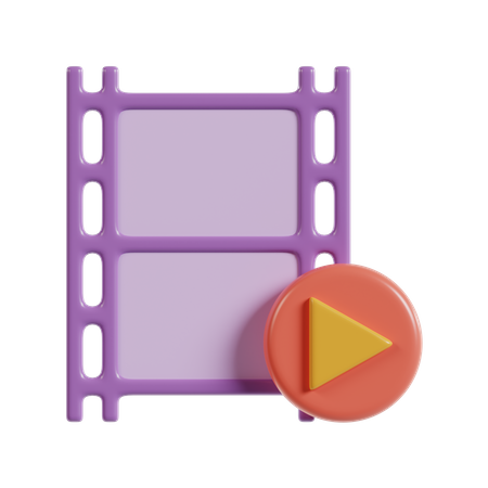 Movie Reel  3D Icon
