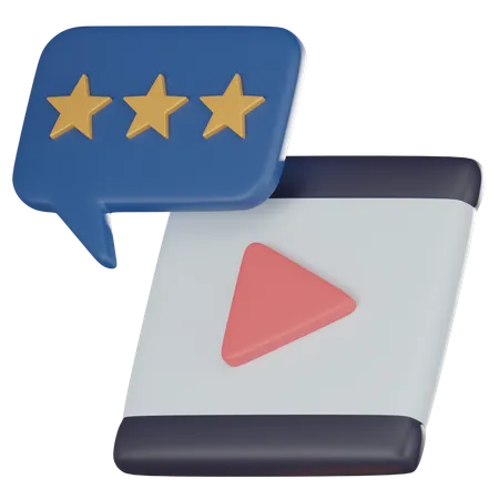 Movie Review Icon Perfect For Projects Related To Film Critique Analysis And Entertainment Evaluation 3 D Render Illustration 3D Icon