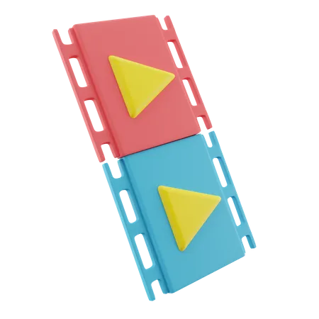 Movie Roll Multimedia Player 3D Icon