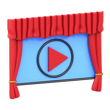 Movie Screen  3D Icon