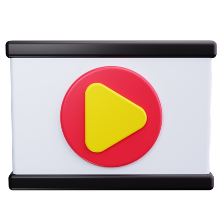 Movie Screen  3D Icon